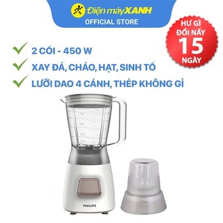 Máy xay sinh tố philips hr2056 1 lít 450w xay đá, cháo, hạt, sinh tố - chính hãng bh 24 tháng