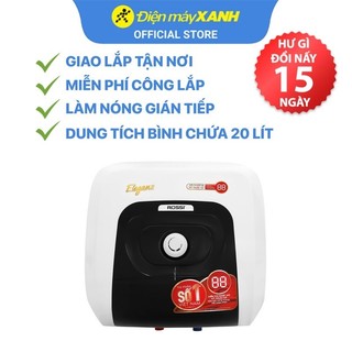 [FREESHIP] Máy nước nóng gián tiếp Rossi 20 lít 2500W Eleganz REZ20SQ