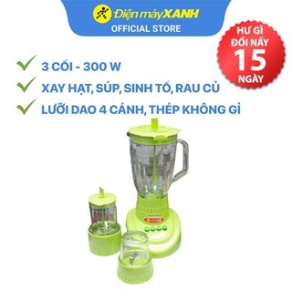 Máy xay sinh tố happycook hcb-150b 1.5 lít 300w xay hạt, súp, sinh tố, rau củ - chính hãng bh 12 tháng