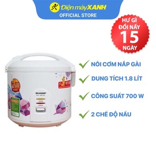 Nồi cơm điện nắp gài Sharp KS-18TJV 1.8 lít 700 W