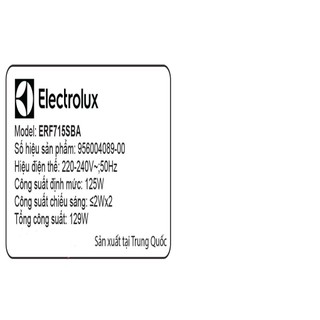 [FREESHIP] Máy hút mùi âm tủ Electrolux ERF715SBA