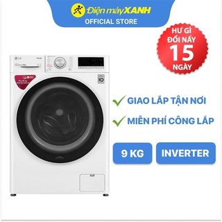 [FREESHIP] Máy giặt LG cửa trước Inverter 9kg FV1409S4W - Chính hãng BH 24 tháng - Miễn phí lắp đặt