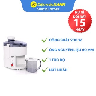 [Mã ELHA22 giảm 6% đơn 300K] Máy ép trái cây Panasonic MJ-68MWRA 200 W - Chính hãng BH 12 tháng - Ống nguyên liệu 40 mm