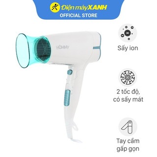 Máy sấy tóc Hommy HD001 1700W tự ngắt nhiệt 2 chế độ - Chính hãng BH 24 tháng
