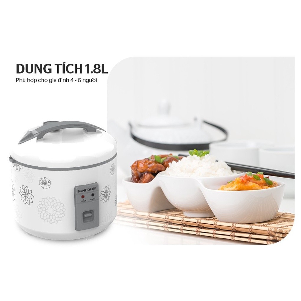 Nồi cơm nắp gài Sunhouse 1.8 lít SHD8603