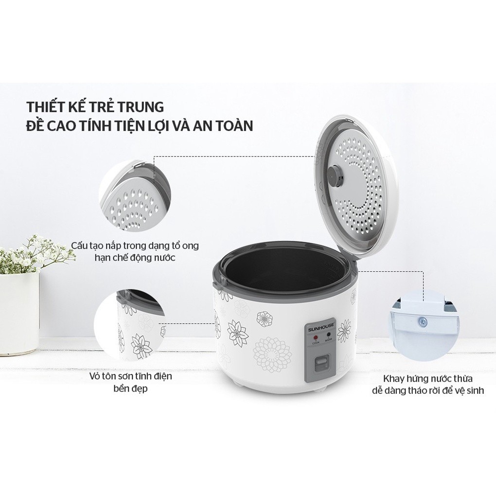 Nồi cơm nắp gài Sunhouse 1.8 lít SHD8603