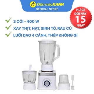 Máy xay sinh tố đa năng Sunhouse SHD5582W 1.5 lít 400W xay thịt, hạt, sinh tố, rau củ - Chính hãng BH 12 tháng