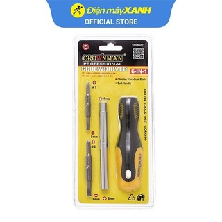 Bộ tuốc nơ vít 6 in 1 crownman 0606001