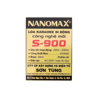 [FREESHIP] Loa Karaoke Nanomax S-900