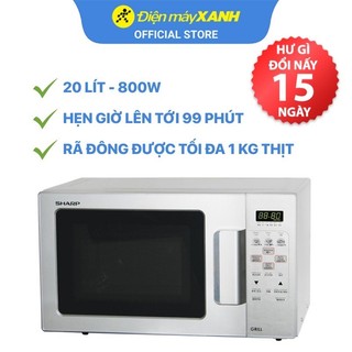 Lò vi sóng có nướng sharp r-678vn 20 lít 800 w - chính hãng bh 1 năm