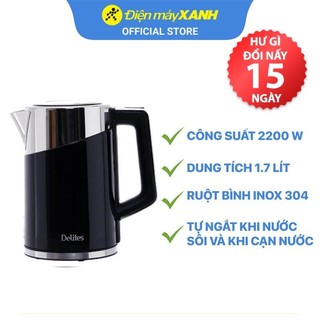 Bình siêu tốc Delites 1.7 lít ST17DB01 Màu Đen