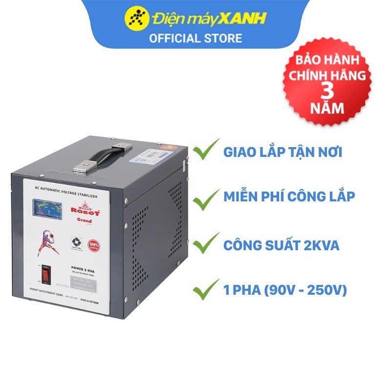 [FREESHIP] Ổn áp ROBOT 1 Pha 2KVA 90