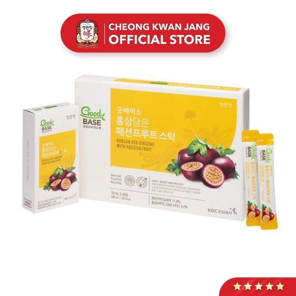 Nước Sâm Hàn Quốc Goodbase Tinh Chất Chanh Dây KGC Jung Kwan Jang (10ml x 30 gói)