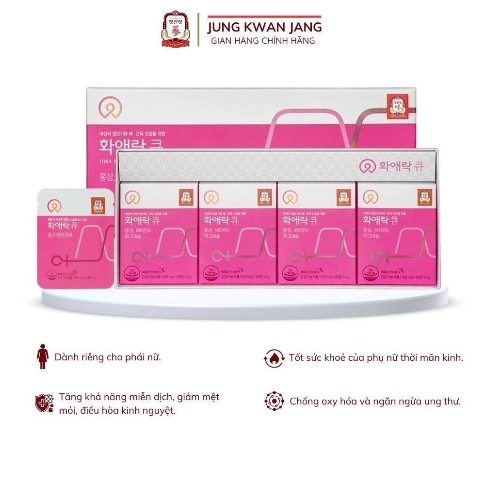 Viên Uống Hồng Sâm Dành Cho Phụ Nữ KGC Cheong Kwan Jang Hwa Ae Rak Q (500mg x112 viên)