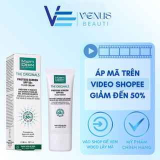 Kem Chống Nắng Marti Derm The Originals Proteos Screen SPF50+ Phổ Rộng Toàn Diện Cho Mọi Loại Da 40ml