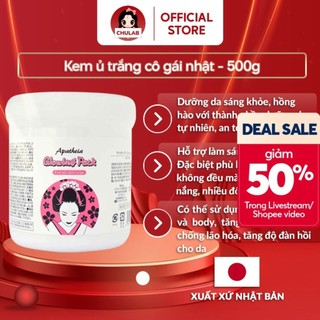 Kem ủ trắng body cô gái nhật glowing pack ủ trắng mạnh mẽ an toàn - hũ 500gr chulab official