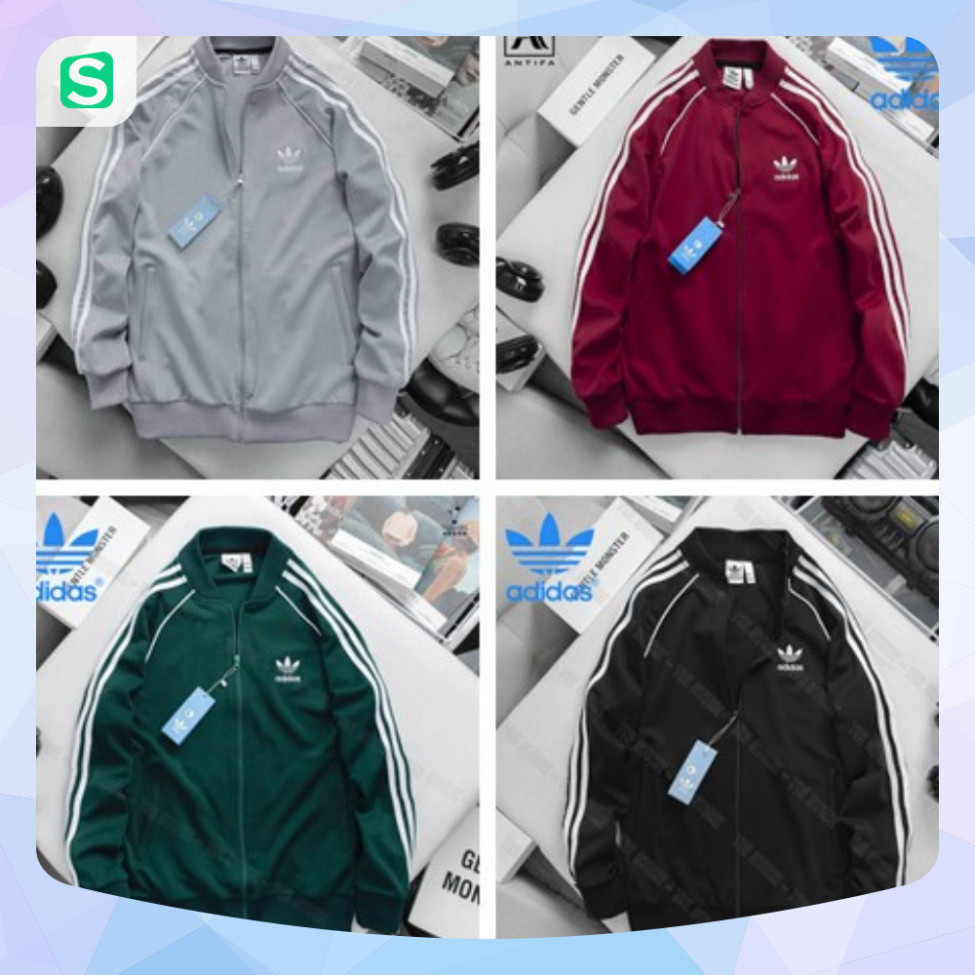 Xả Áo Khoác Adidas Nam Nữ Chất Umi Co Giãn Không Xù - Áo Bomber Adidas 3 Sọc Thể Thao Cao Cấp - Mac shop