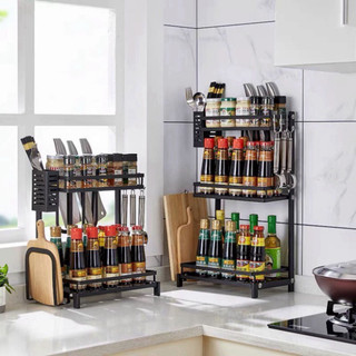 Kệ gia vị 2 tầng, 3 tầng, kệ đựng gia vị nhà bếp inox đa năng tiện gọn chất liệu cao cấp chống gỉ dùng trong gia đình
