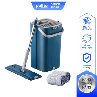 Cây lau nhà tự vắt thông minh đầu xoay 360 độ tặng thêm 2 bông lau 