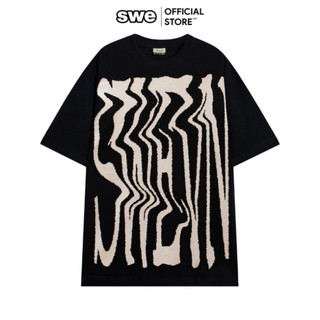 Áo Thun Local Brand Họa Tiết Unisex SWE SWEVN TEE - Đen/ Kem