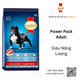 3kg Smartheart Power Pack Thức Ăn Hạt Cho Chó Size Trung Và Lớn