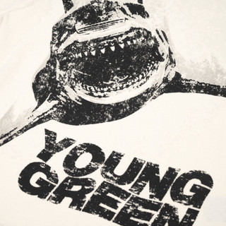 Áo Thun Young Green Shark Cream