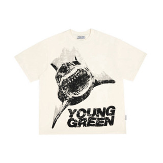 Áo Thun Young Green Shark Cream