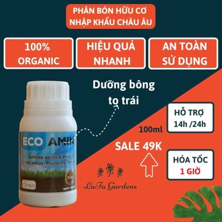 Phân bón hữu cơ Eco Amin cho hoa hồng, hoa lan, dâu tây, phân bón nhập khẩu nguyên liệu Châu Âu giúp cây phát triển tốt
