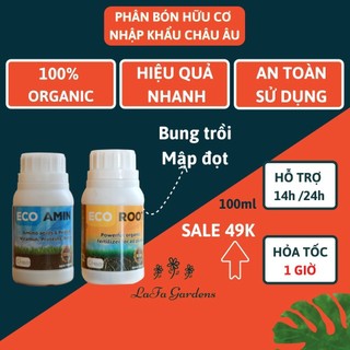Phân bón hữu cơ bung trồi - mập đọt lafa garden, bộ 2 chai phân bón 100ml dùng cho cây trồng