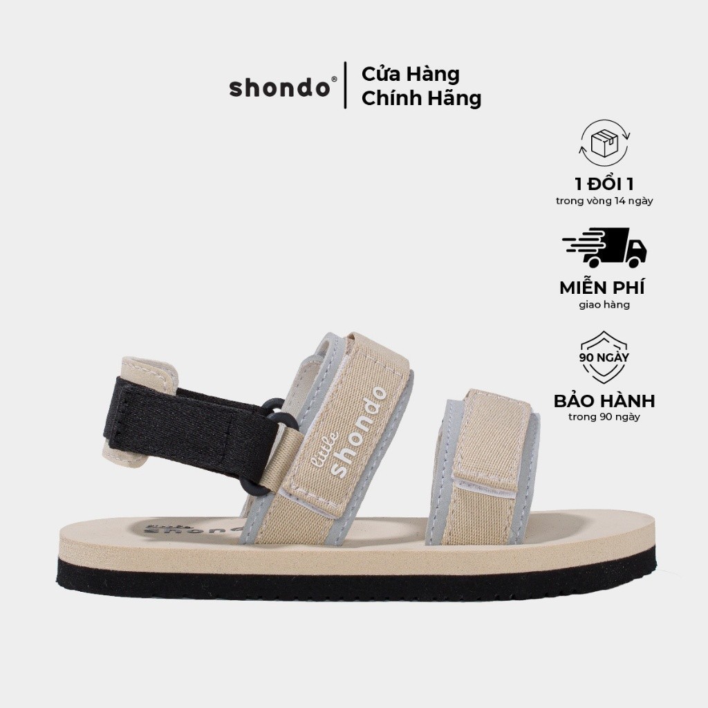 Giày Trẻ Em Shondo Sandals Little Xám Be LIT0101