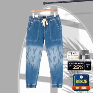 Quần Jogger Jean Nam Big Size 80 -140kg Chất Jean Cotton Thun Co Giãn 4 Chiều - JG IN CHU