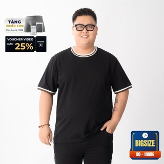 Áo Thun Nam Bigsize 80-140kg AKYOO Cao Cấp, Chất Liệu Cotton Co Giãn, Thoáng Mát, -AT MEO-AT DEN HINH _ AT VIEN CO