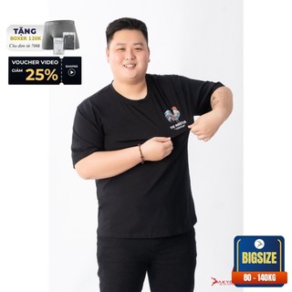 Áo Thun Nam Bigsize 80-140kg AKYOO Cao Cấp, Chất Liệu Cotton Co Giãn, Thoáng Mát- AT XAM IN