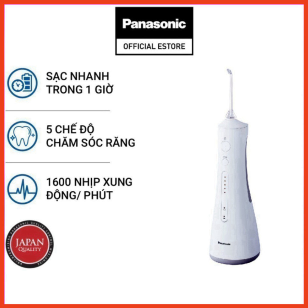 Máy Tăm Nước Cầm Tay Panasonic Công Nghệ Siêu Âm EW1511 - Làm Sạch Răng Nướu