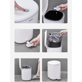 Thùng Rác Đạp Chân Thông Minh ECOCO E2228 Cao Cấp -Dung Tích 11L Nắp Kín, Chống Mùi