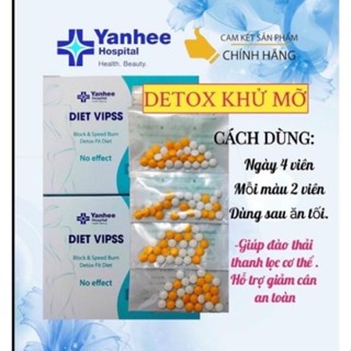 Detox khử mỡ siết eo hỗ trợ giảm cân  1 tuần 28viên Thiên Kim Store