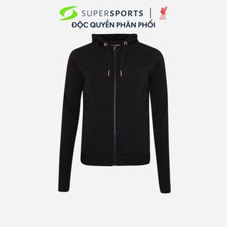Áo khoác hoodie tay dài có nón nữ lfc int jacquard hoody - black - a15800