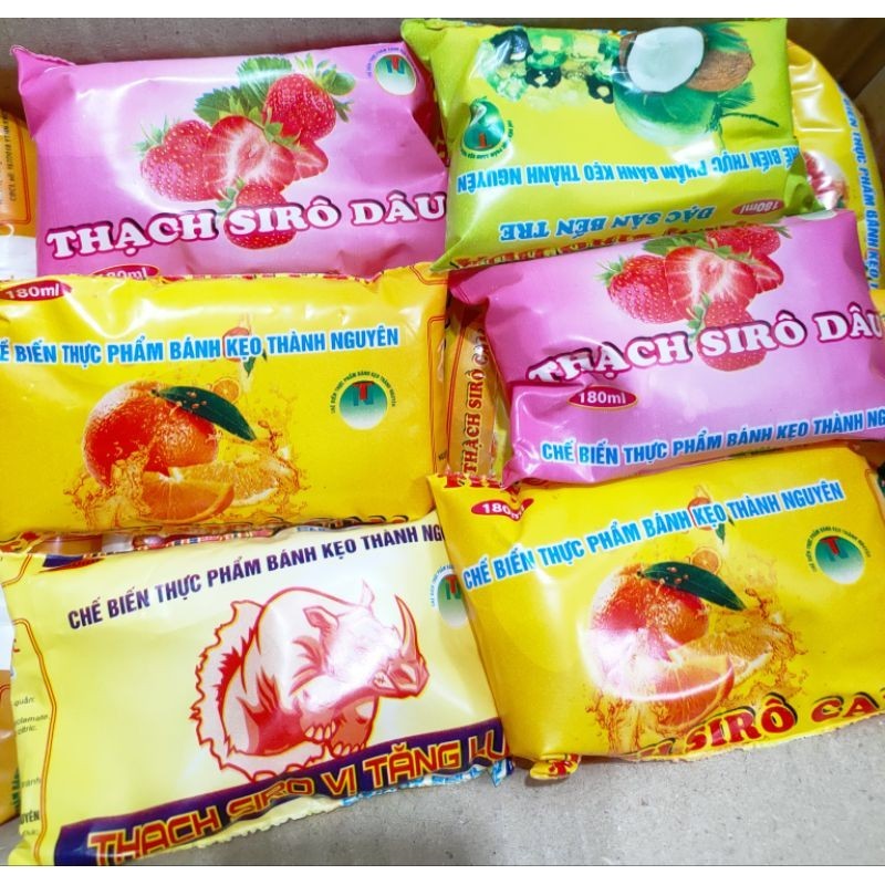 com bo 10 túi thạch siro 4 vị