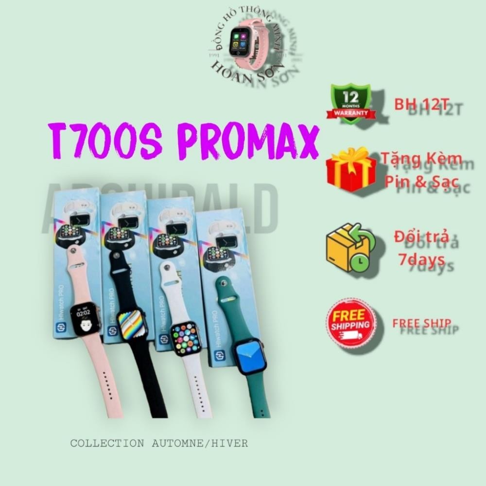 Đồng hồ thông minh T700S đa chức năng, Smart Watch T700s, màn hình cảm ứng, đồng bộ với điện thoại hỗ trợ nghe gọi