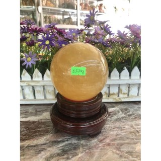 Quả cầu phong thủy đá TA. vàng