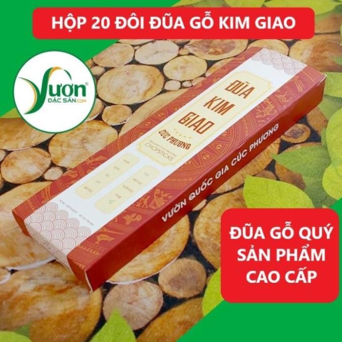 Đũa gỗ Kim Giao (Dài 27cm) GỖ QUÝ thẳng không cong vênh không mốc (Tùy chọn Hộp 10 đôi hoặc 20 đôi) - giadunggiare.vn