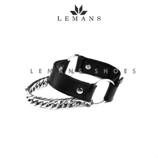   ĐAI ZIP  Dây trang trí đai xích giày Zip Boots Chelsea boots thành 3 đôi Harness Boot dây đai da bò LEMANS 