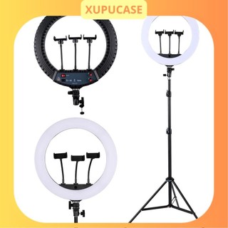 Đèn livestream 45cm hỗ trợ bán hàng, make up kèm gậy 2m1 với 3 chế độ sáng