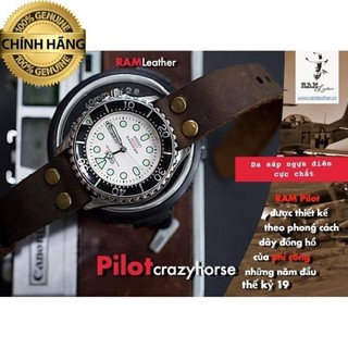 DÂY ĐỒNG HỒ PHI CÔNG (PILOT) DA SÁP NGỰA ĐIÊN CỰC CHẤT – R A M PILOT SÁP NGỰA – ĐỦ SIZE .