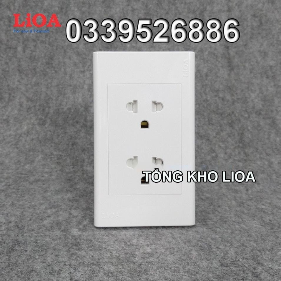 Hàng siêu hot Combo ổ cắm điện đôi 3 chấu LiOA 16A 3520W - Lắp âm tường