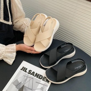 Dép sandal nữ, dép xăng đan quai chéo chất liệu cao su non, êm chân, đi chơi, đi học LinhTDEP