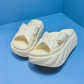 Dép quai ngang nữ, dép lê bánh mì nữ quai chéo X, chất liệu EVA siêu nhẹ độn đế 6cm 3TDEP