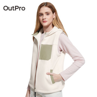 Áo khoác OutPro không tay vải lông cừu đơn giản