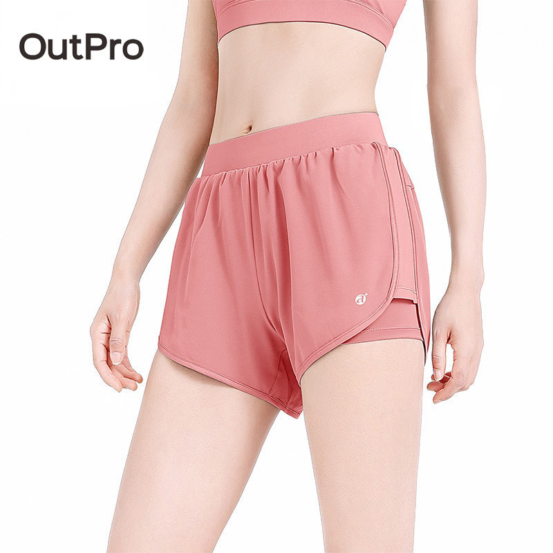 Quần short OutPro mỏng thời trang mùa hè thoáng khí cho tập yoga/tập thể thao/chạy bộ