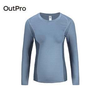 Áo thể thao OutPro tay dài màu trơn thông thoáng dành cho nữ
